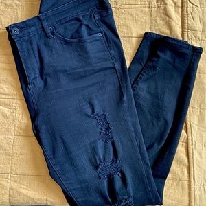 Torrid Black Distressed Sky High Skinny Jeans size 16T